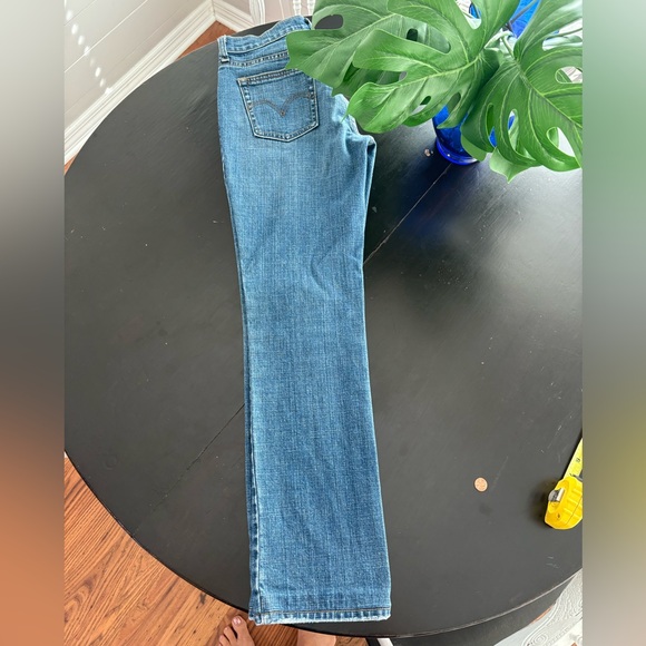 Women's 505 Levi’s Straight Leg Denim Blue Jeans - Picture 5 of 11